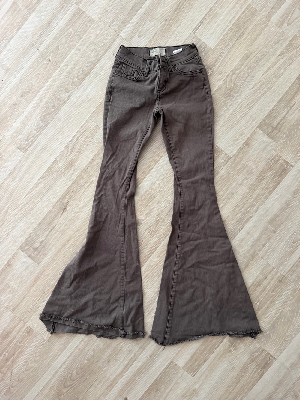 Free People Taupe Flare Jeans